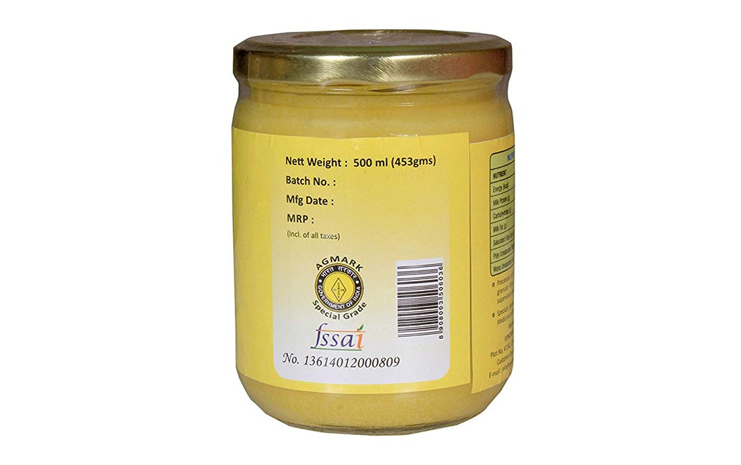 Suruchi A2 Cow Ghee    Glass Jar  500 millilitre